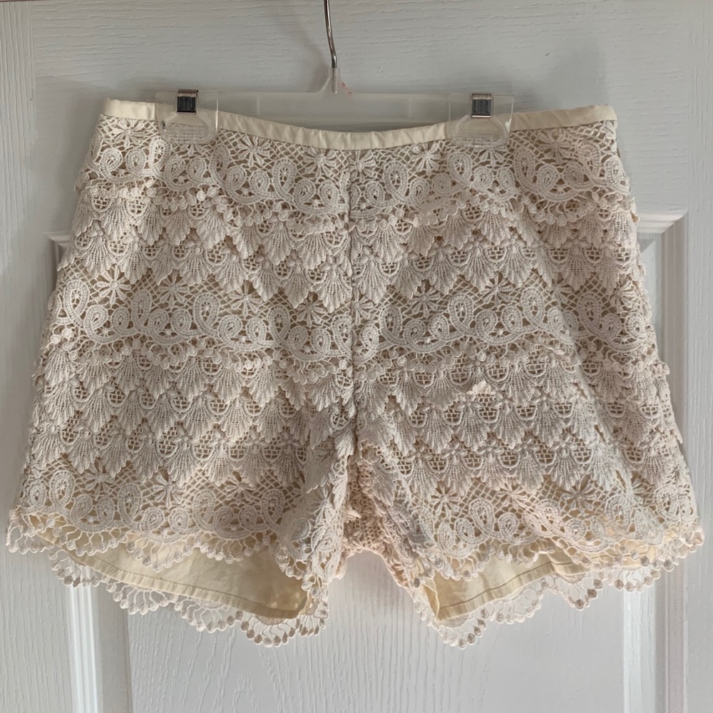 J. McLaughlin HIGHRISE crochet cotton shorts - Picture 1 of 10
